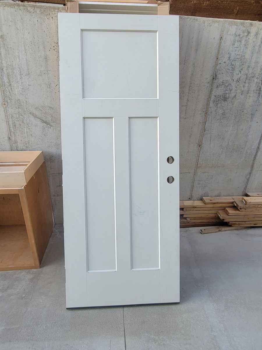 32" Three Panel Craftsman Slab Exterior $50