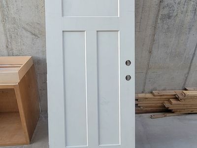 32" Three Panel Craftsman Slab Exterior $50