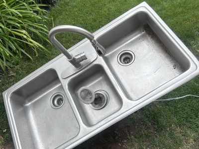 3-basin sink w/disposal