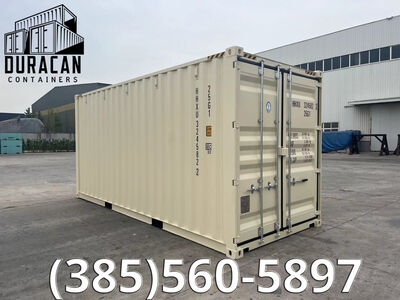 20' High Cube, Shipping Container, Single Trip (NEW) Shipping Container - Beige in Color