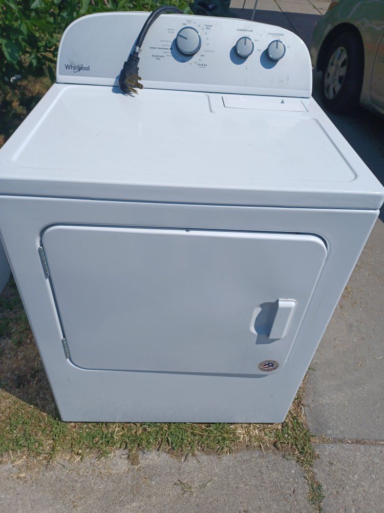 Whirlpool White Electric Dryer - Great Condition, Multiple Drying Cycles