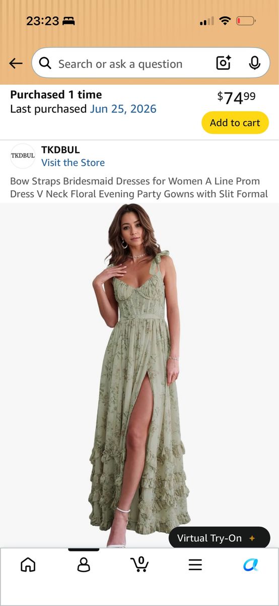 Sage green bridesmaid dress
