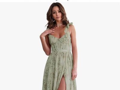 Sage green bridesmaid dress