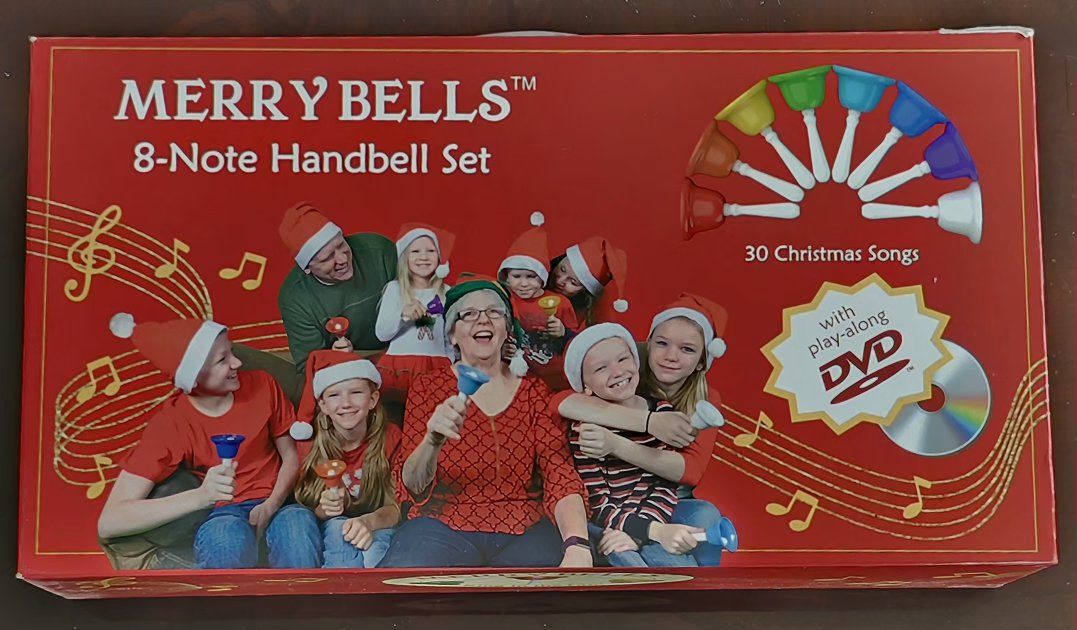 Merry Bells 8-Note Handbell Set with 30 Christmas Songs Play-Along DVD