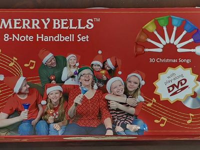 Merry Bells 8-Note Handbell Set with 30 Christmas Songs Play-Along DVD