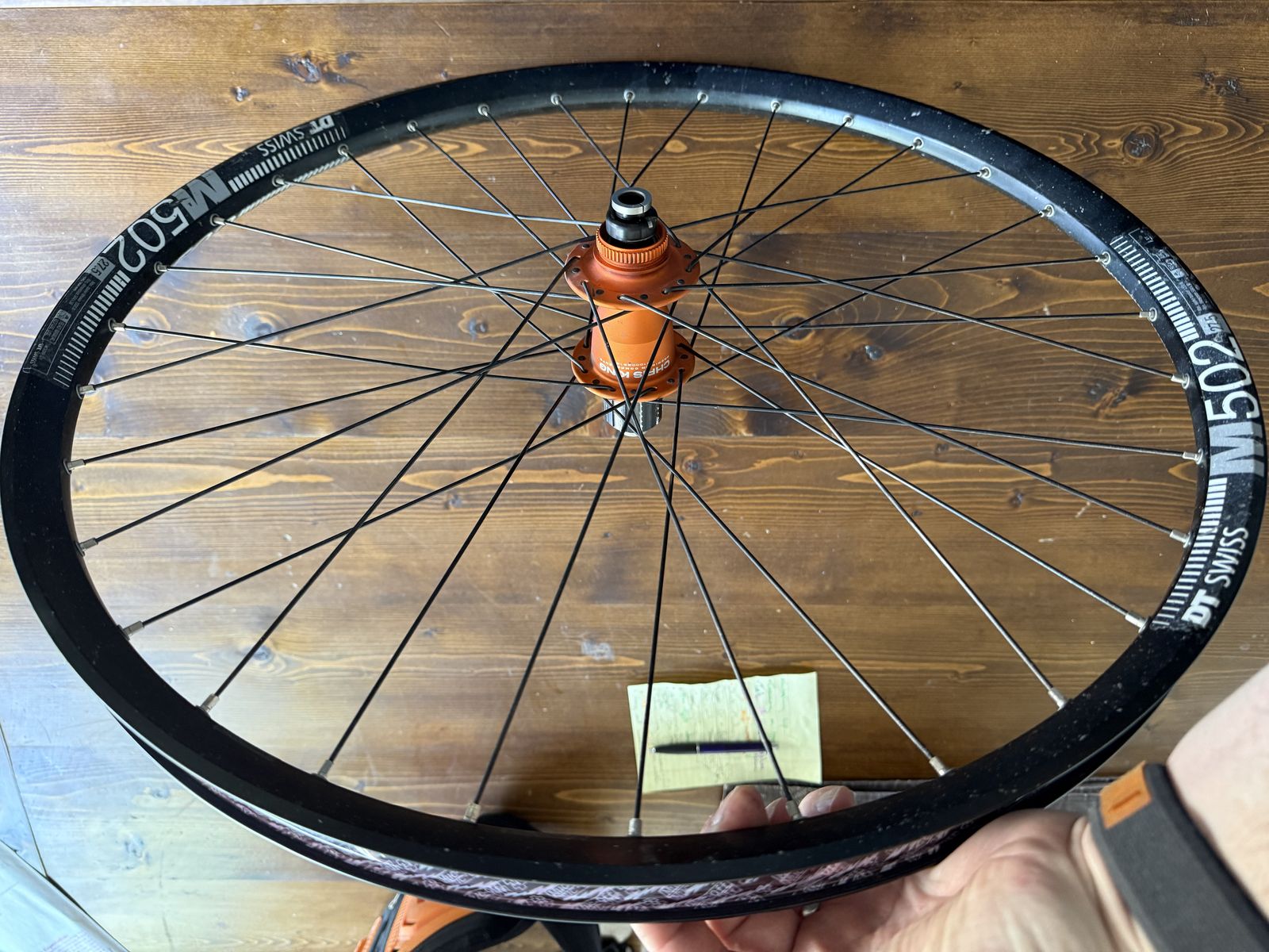 Chris King Matte Mango hub/wheel