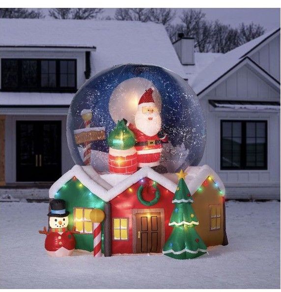 Members Mark Pre Lit Snowglobe Airblown - NEW IN BOX