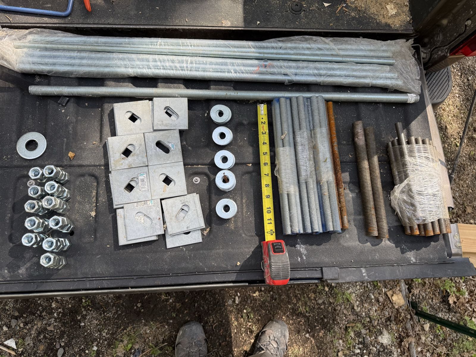 Foundation bolts and nuts