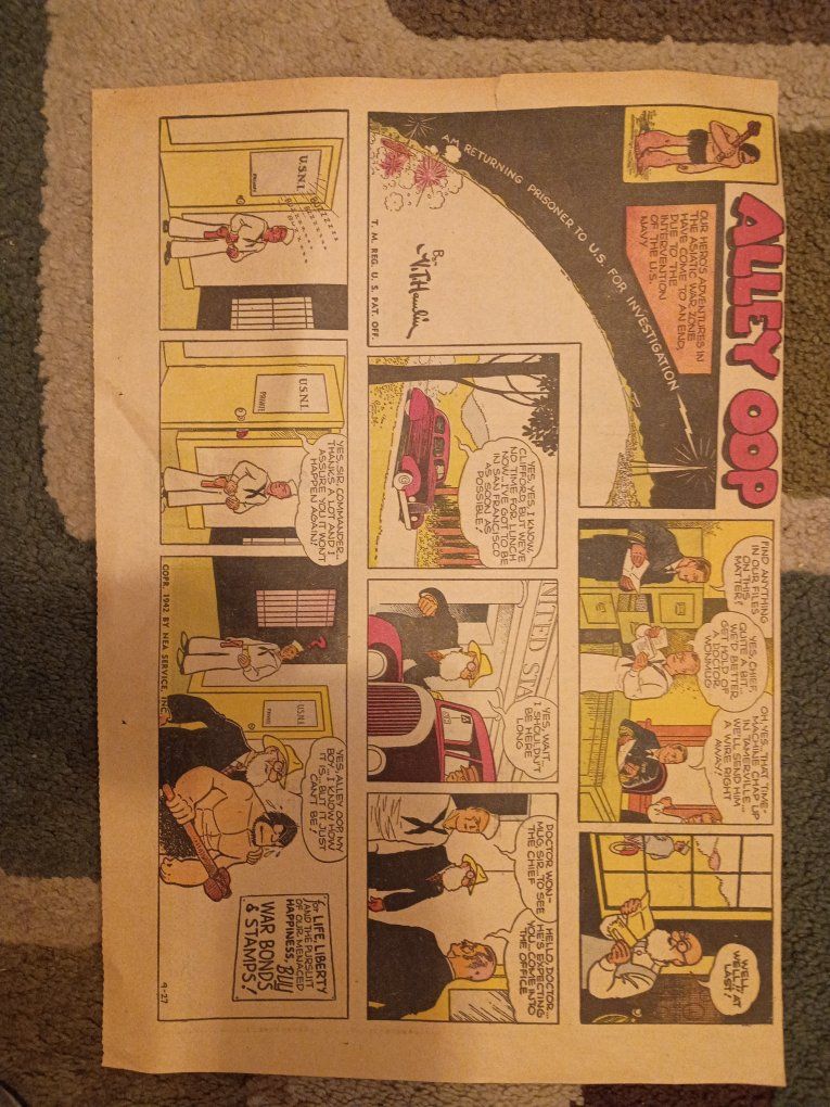 Vintage Original Newspaper Sunday Comic Pages (1939–1942)