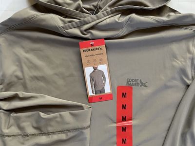 Eddie Bauer Men's Solarfoil Hoodie - Size M - UPF 50+ Sun Protection, Moisture-Wicking