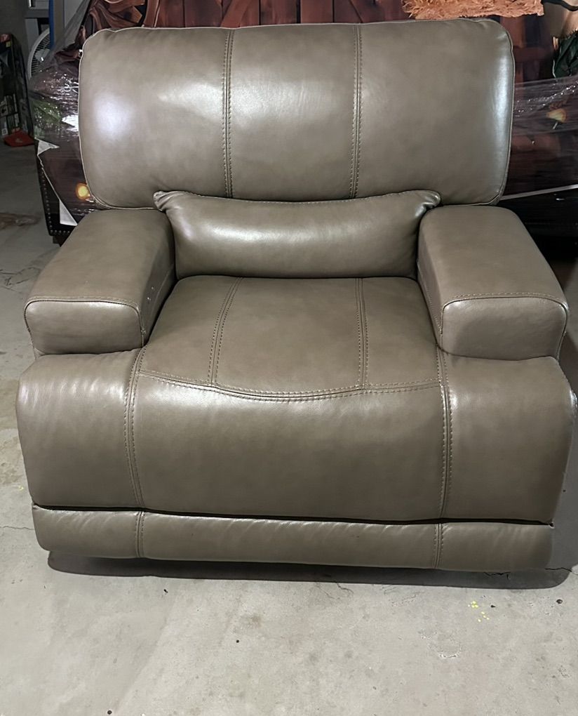 Real Leather Electric Recliner