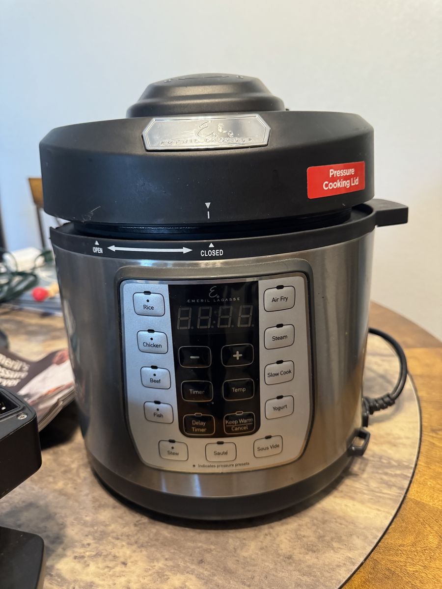Emeril Lagasse Pressure Air Fryer 6qt Multi-Cooker Stainless Steel