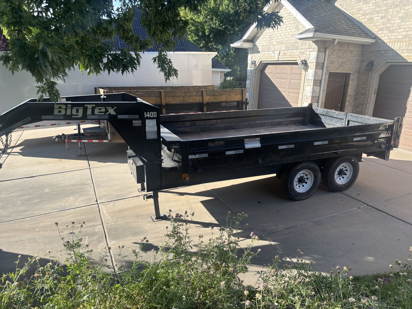 Big Tex Deck Over Goose Neck Dump Trailer