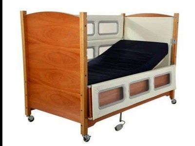 SleepSafe SleepSafer Twin Tall Hi/Lo Foundation Bed - Adaptive Specialties - Wooden Safety Bed Free ready to load works great