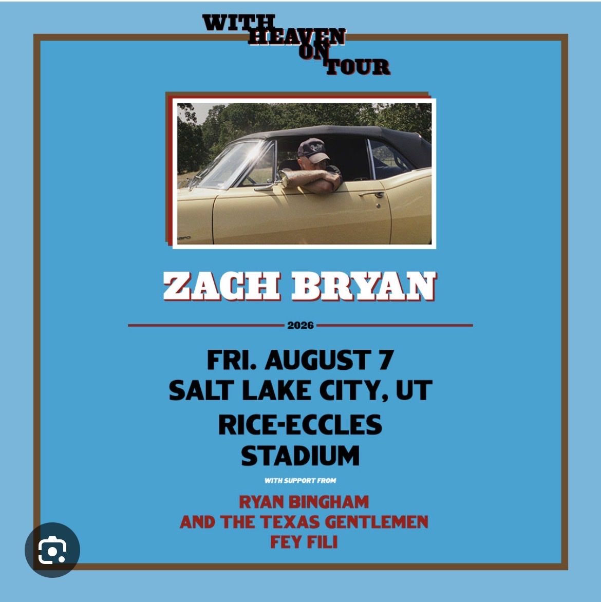 Zach Bryan Tickets- 4 together