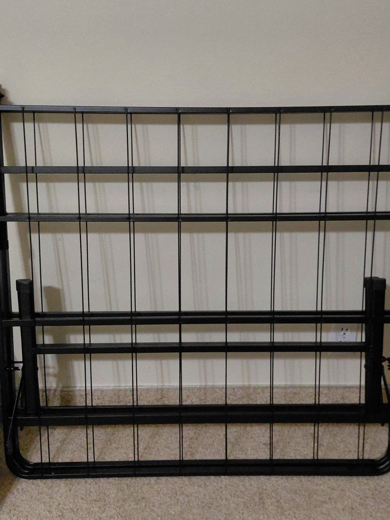 Twin size metal bed frame.
