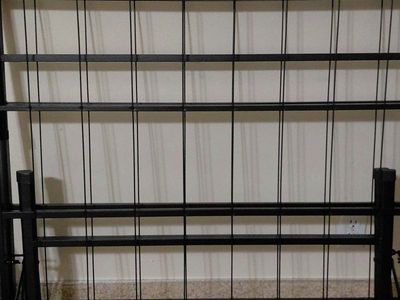 Twin size metal bed frame.