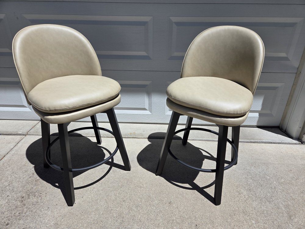 New Leather Barstools