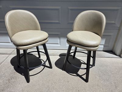 New Leather Barstools
