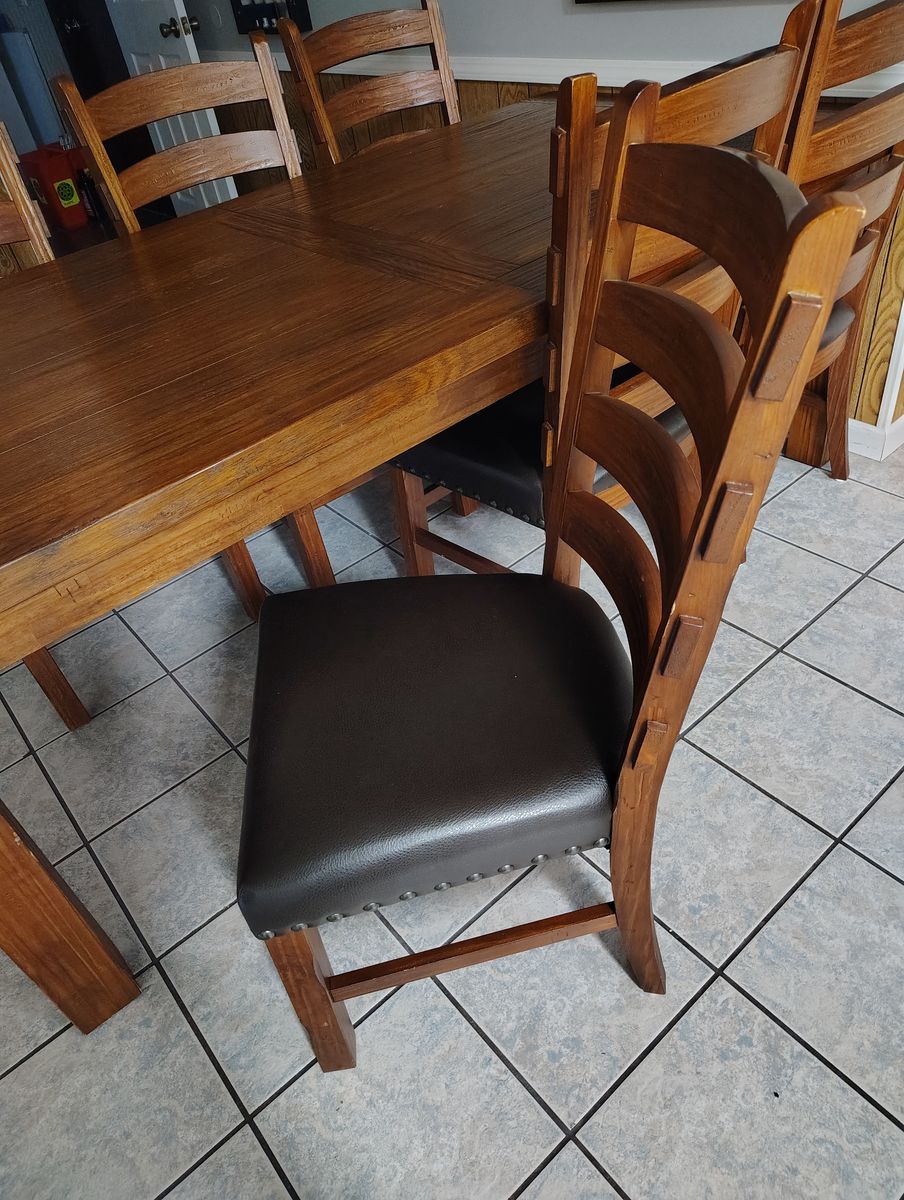 PADDED, WOOD, DINNING ROOM CHAIRS