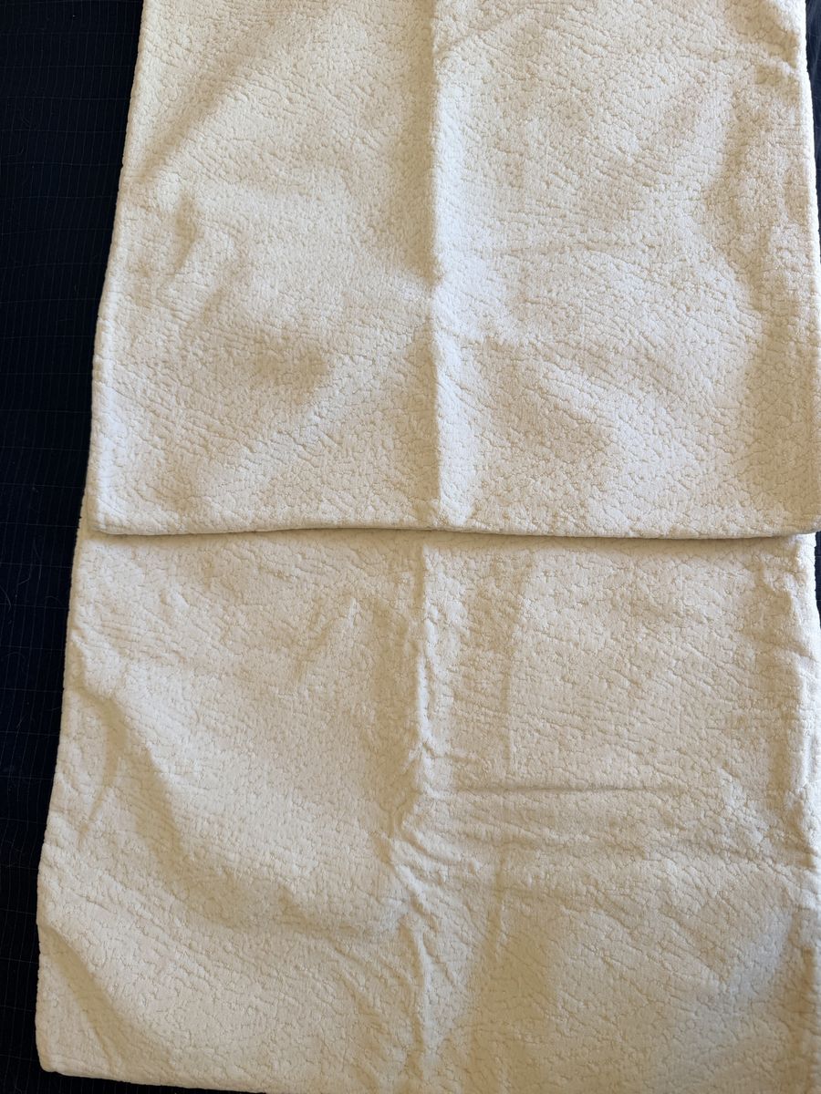 New. Set of 18 Inch Pillow Covers Cream Boucle