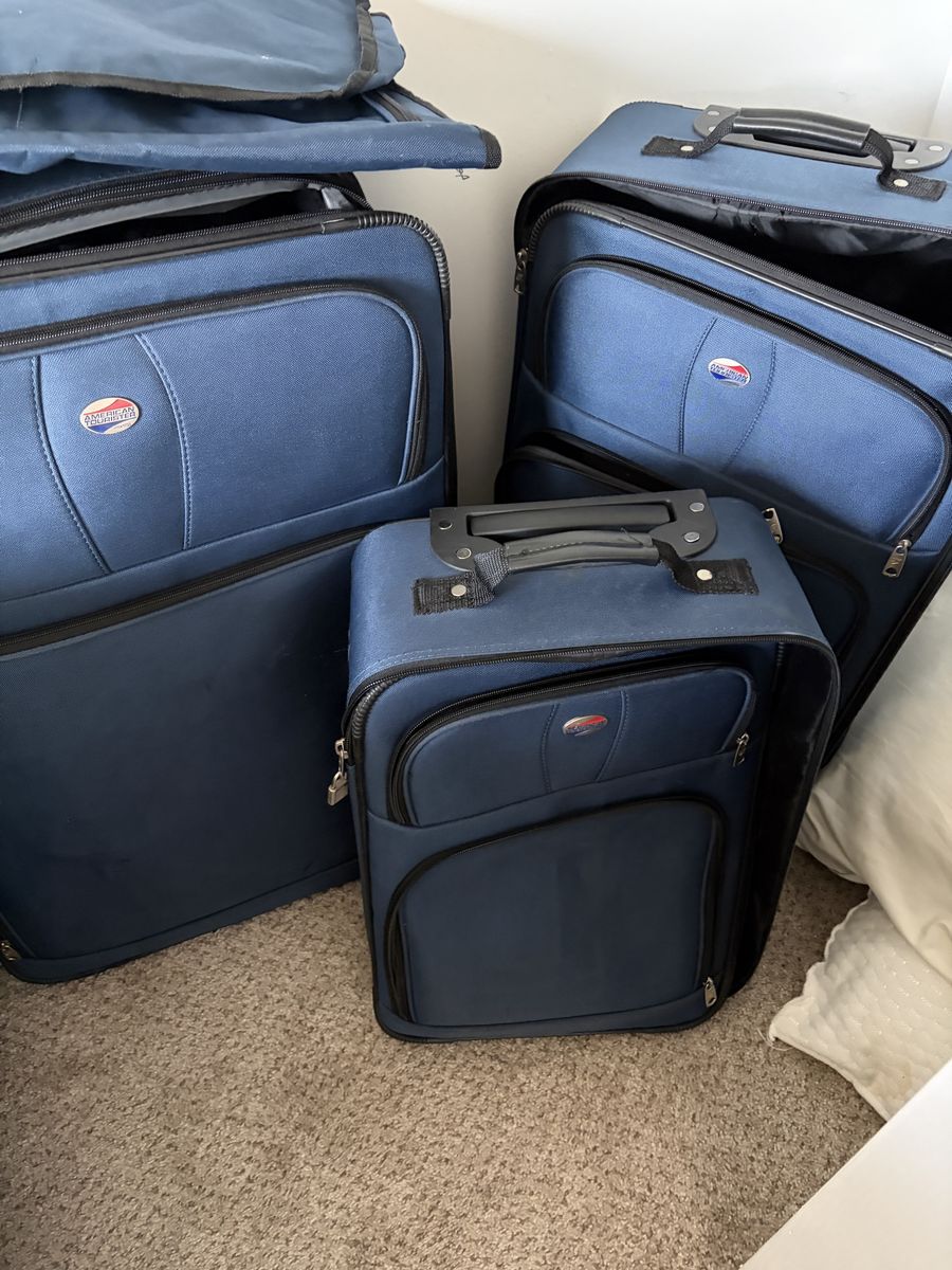 American Tourister Blue Softside Luggage Set - 3 Pieces