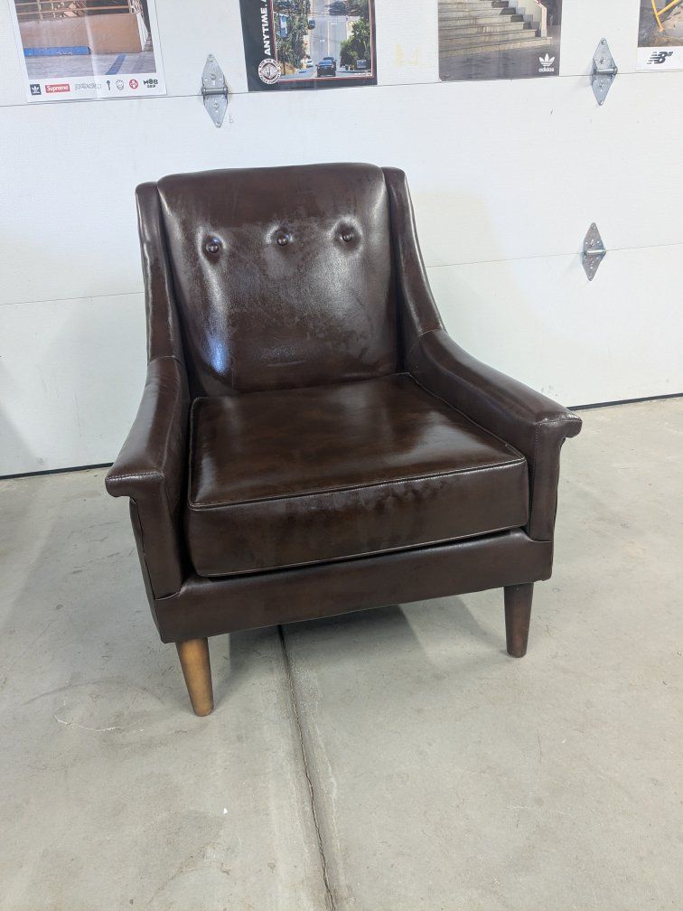 Modern Accent Chair Dark Brown