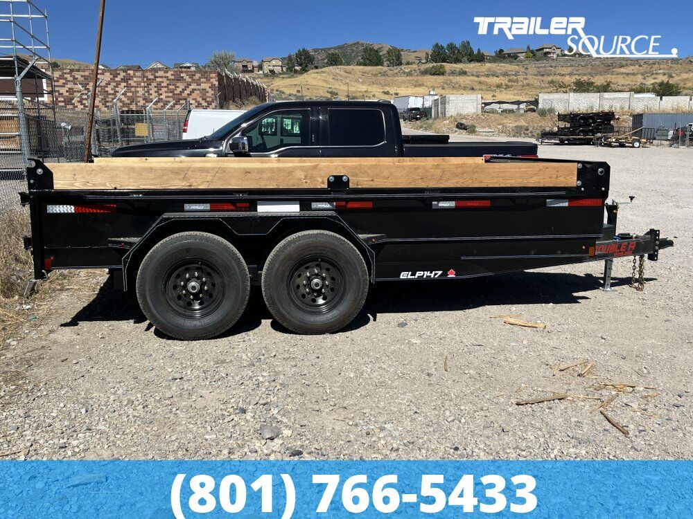 7x14 Double A Excel Series ELP Dump Trailer - 20" Sides - 15.4K GVWR Solar Panel