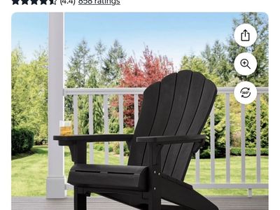 Keter Everest Adirondack Chair with Integrated Cupholder - Brown