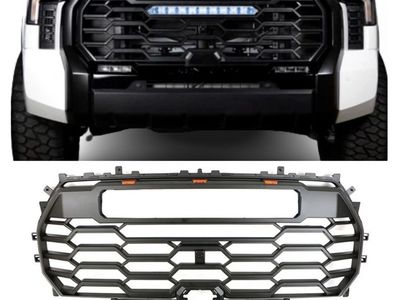 Matte Black Grille for 2022-2025 Toyota Tundra TRD Pro Style Grill with LEDs