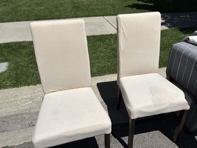 2 Dining Chairs (slipcovers too) - Need Cleaned