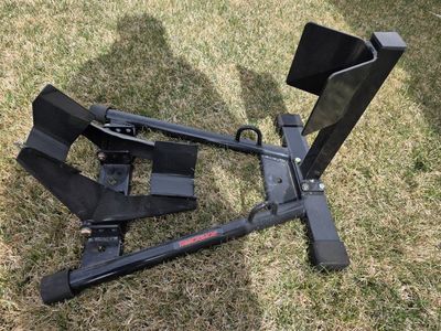 Trackside motorcycle stand