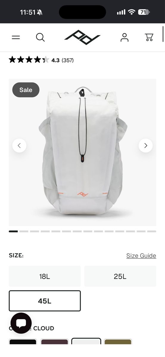 Peak Design Outdoor Backpack 45L 