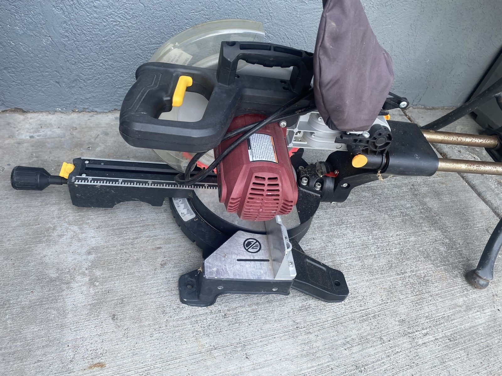 Chicago Electric 10 Inch Sliding Compound Miter Saw with Dust Collection Bag