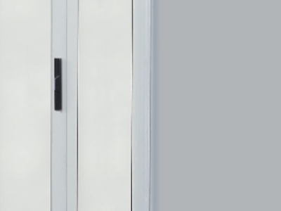 Ideal Pet Products Aluminum Pet Patio Door, 5" x 7" Flap Size | Adjustable Height 77-5/8" to 80-3/8", White