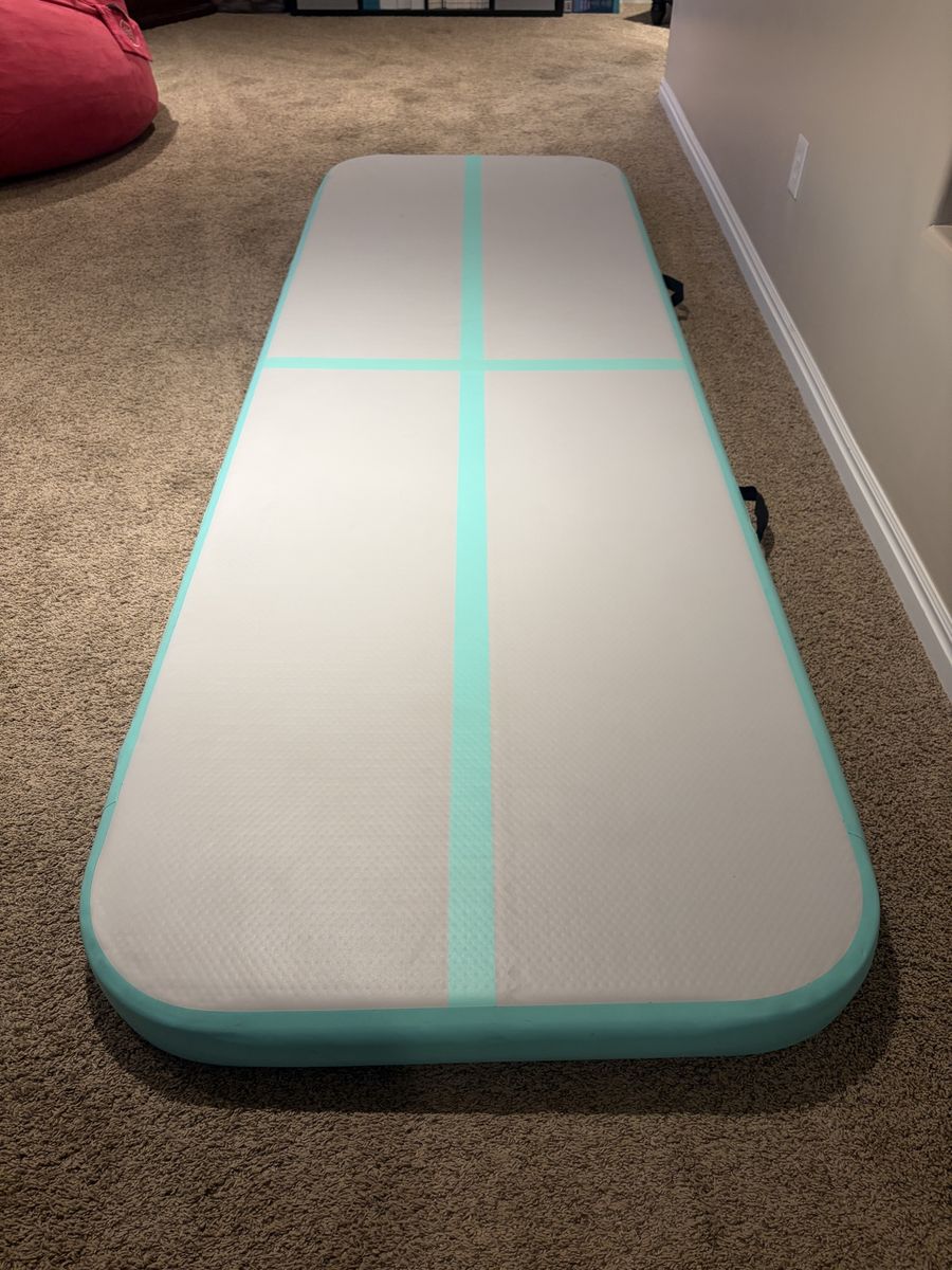 Inflatable 10-Feet Air Track Gymnastics Tumbling Mat with Electric Pump and Accessories
