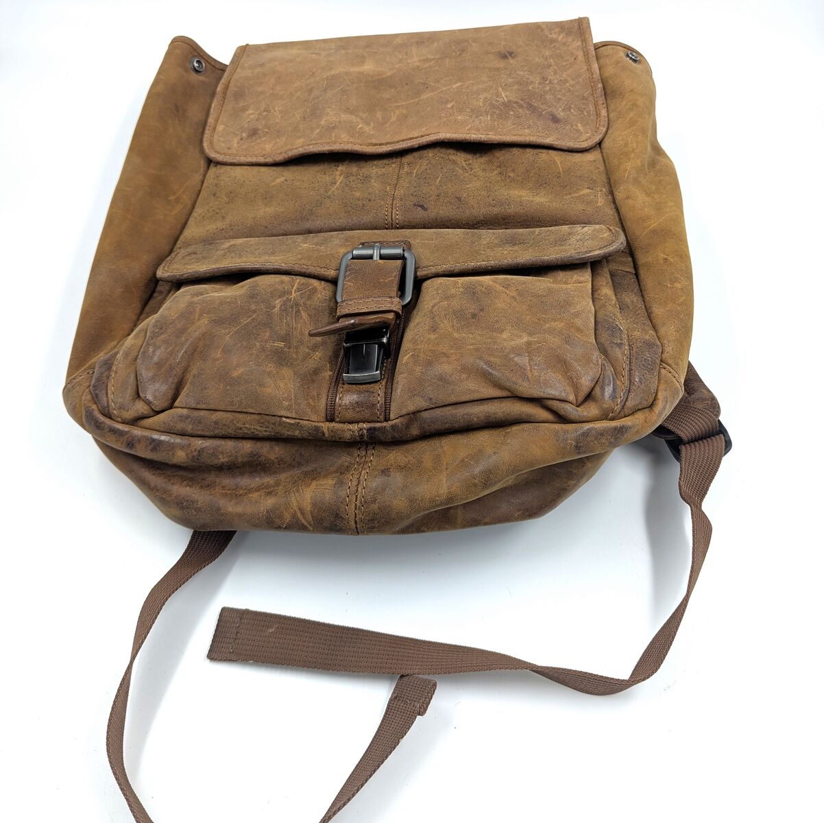 Wilsons Leather 2 Pocket Brown Backpack
