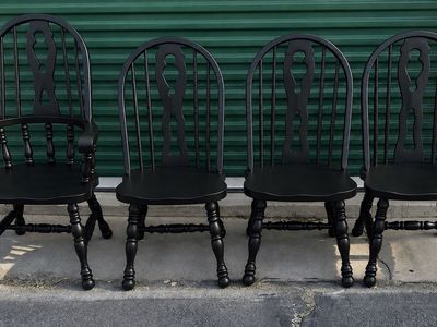 Vintage Cochrane Windsor Farm Style Dining Chairs (Set Of 4)