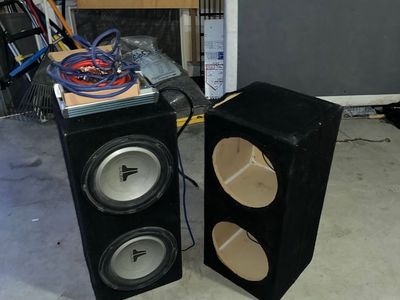 JL Audio 12" Subwoofers in Enclosure with Phoenix Gold Z500.1 Amplifier & Wiring