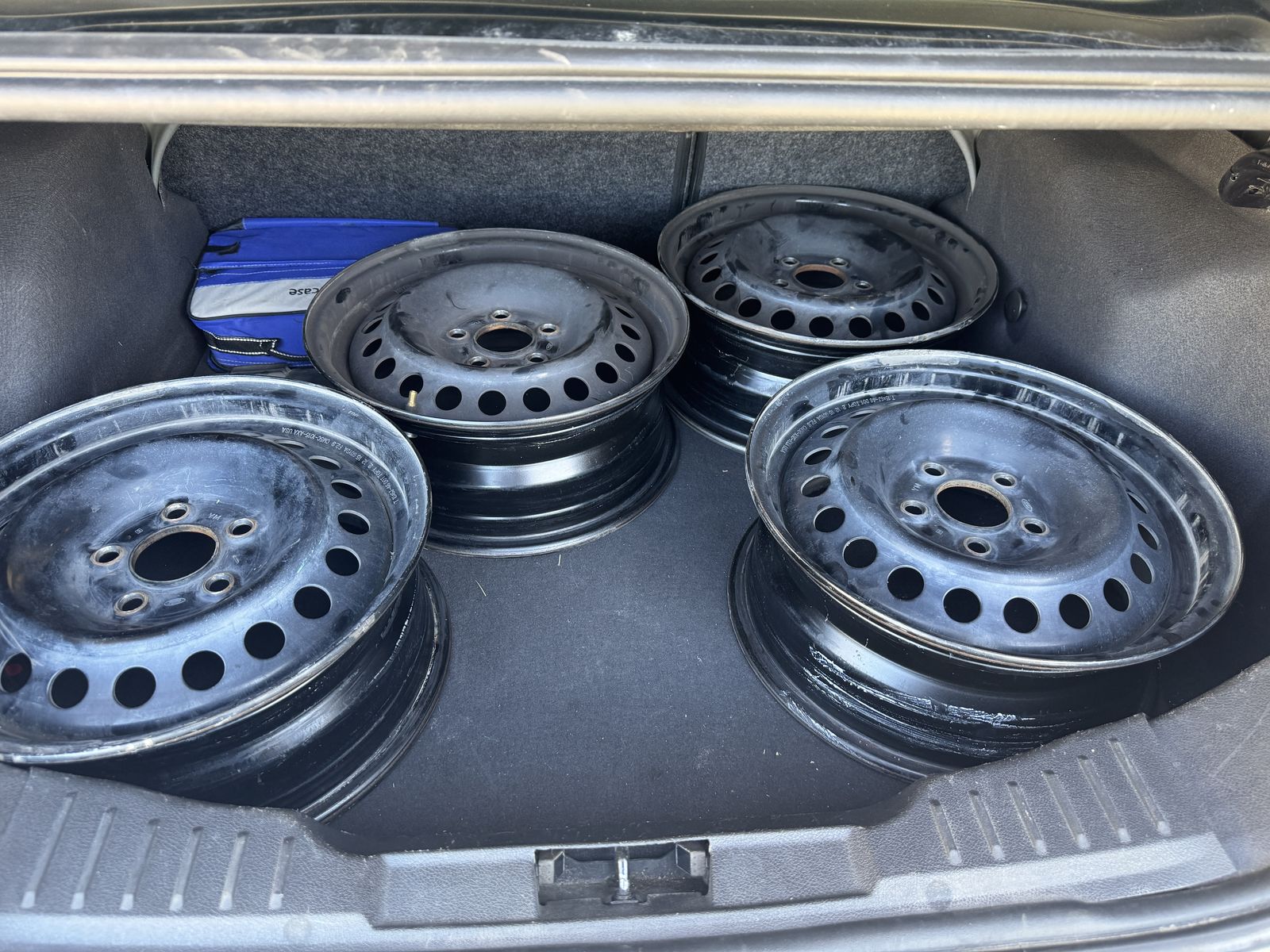 2012-2018 Ford Focus 15" Black Steel Wheels (Set of 4)