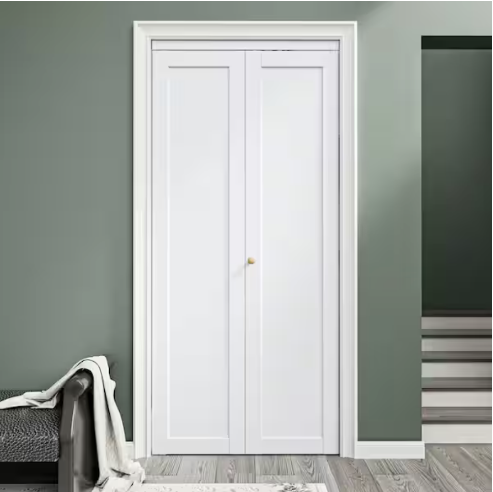 New White Bifold Closet Door 36x80