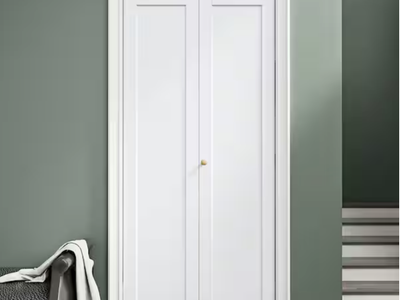 New White Bifold Closet Door 36x80