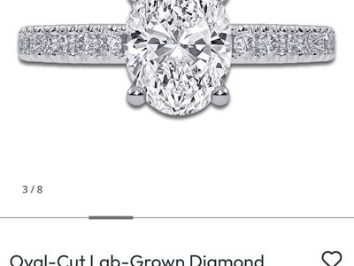 Oval-Cut Lab-Grown Diamond Engagement Ring 1-1/4 ct tw 14K White Gold