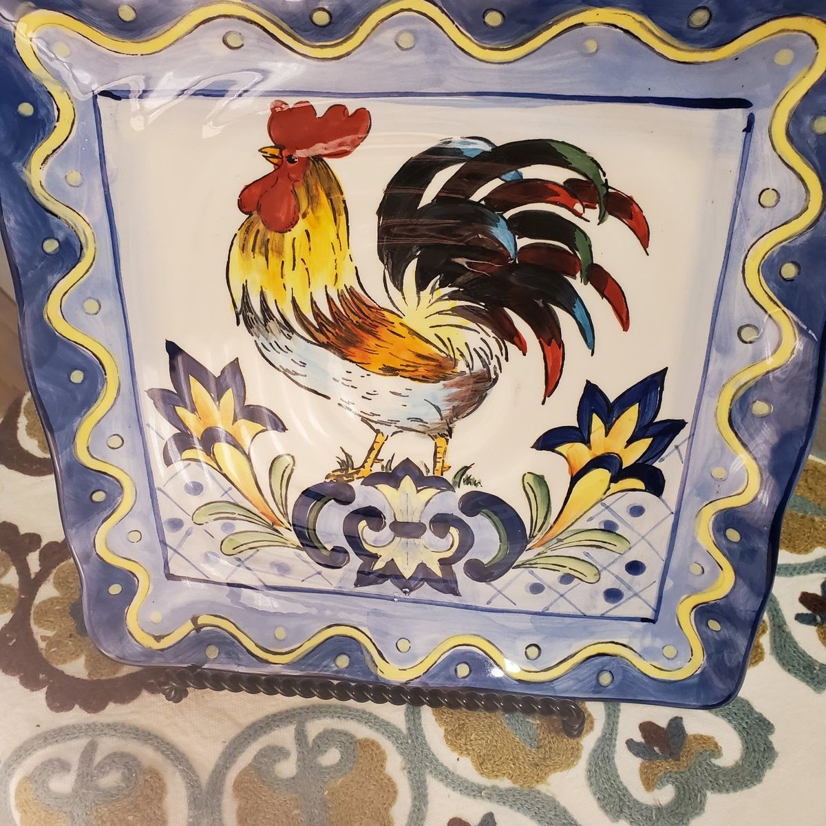 Handpainted 9"x9" Maxzcera Plate