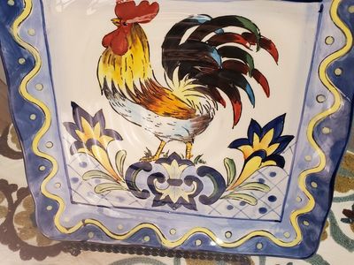 Handpainted 9"x9" Maxzcera Plate