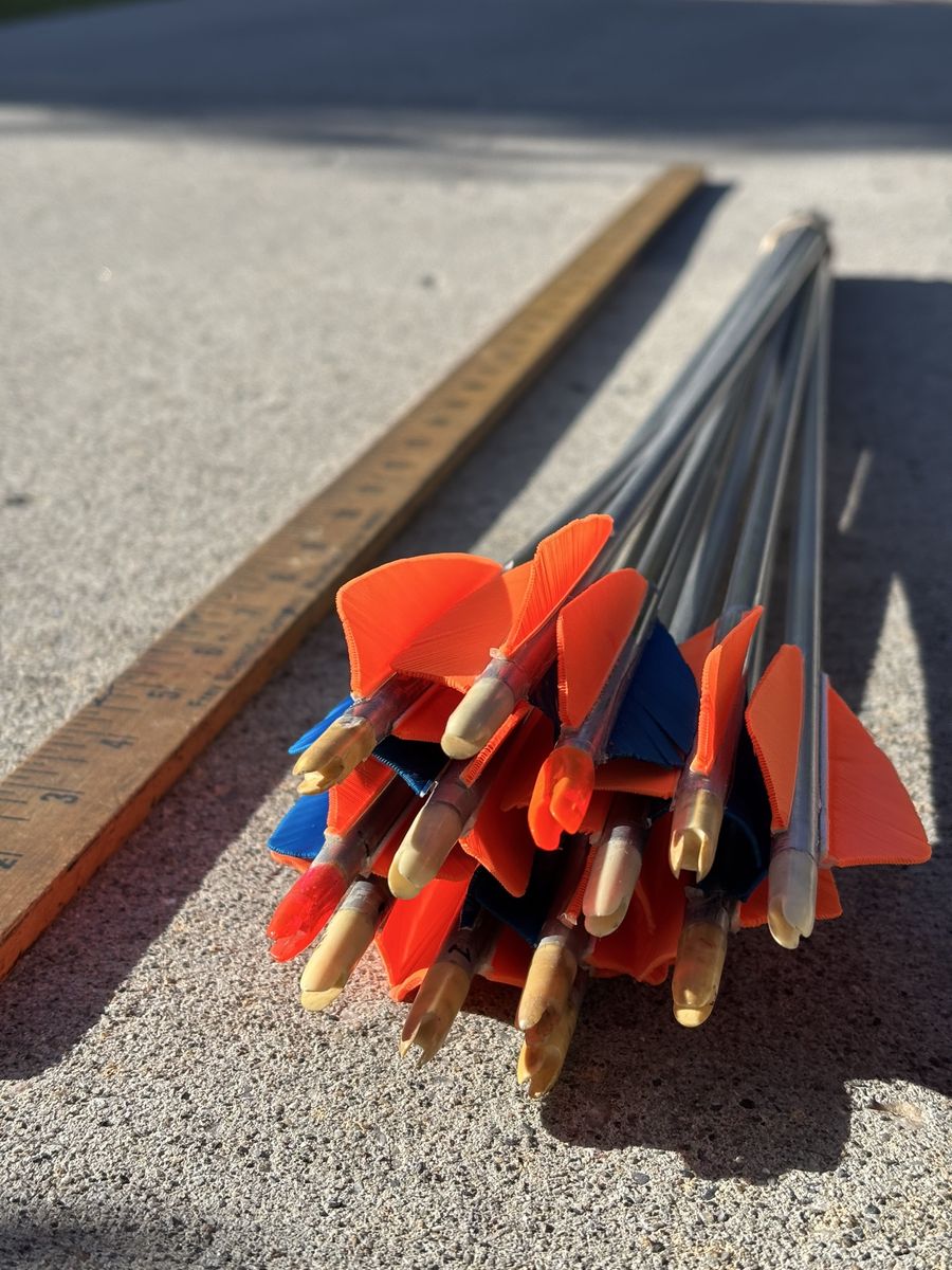 Refurbished aluminum arrows.  Target