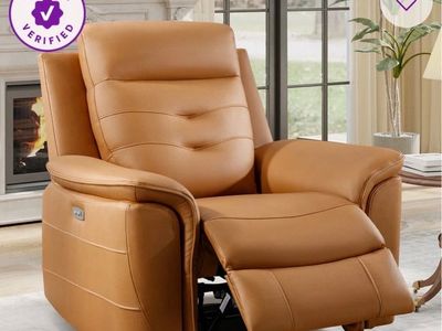 New 39.4” Wide Modern Leather Power Recliner Chair With USB