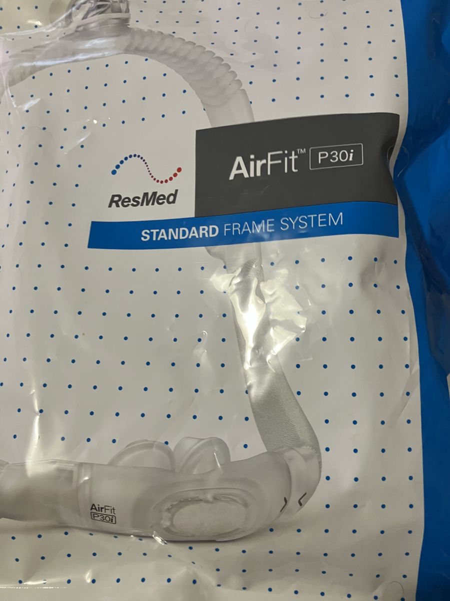 Resmed Airfit P30I CPAP frame with large nose pillows.
