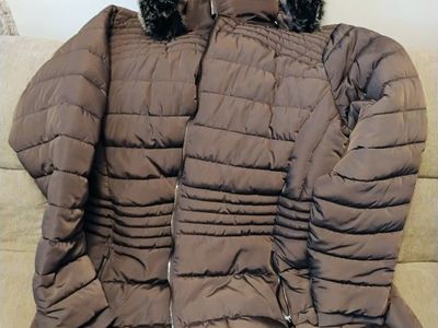 Royalty For Me Brown Faux Fur Hooded Puffer Coat Jacket 3X
