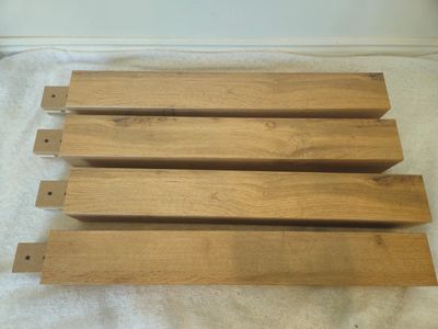 Mobili Fiver Rustic Oak Desk Legs (Set of 4)